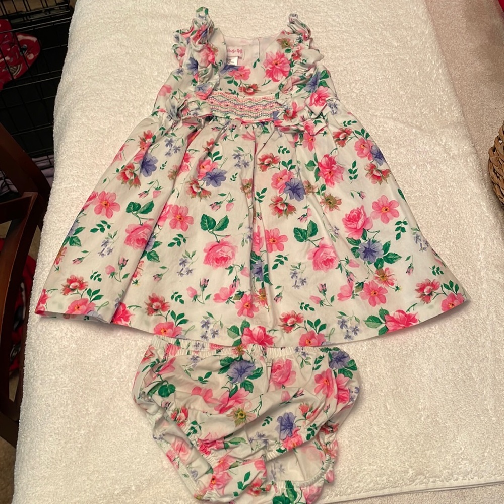 Toddler girl flower print dress
